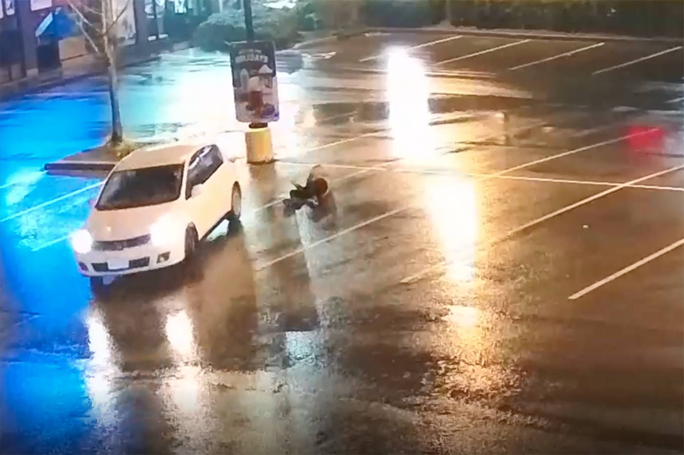 The suspect is a 30- to 40-year-old Caucasian man standing 5’7″ and 160 lbs. At the time of the robbery, he was wearing a black jack, white pants, beige boots and a black toque. (Victoria Crime Stoppers)