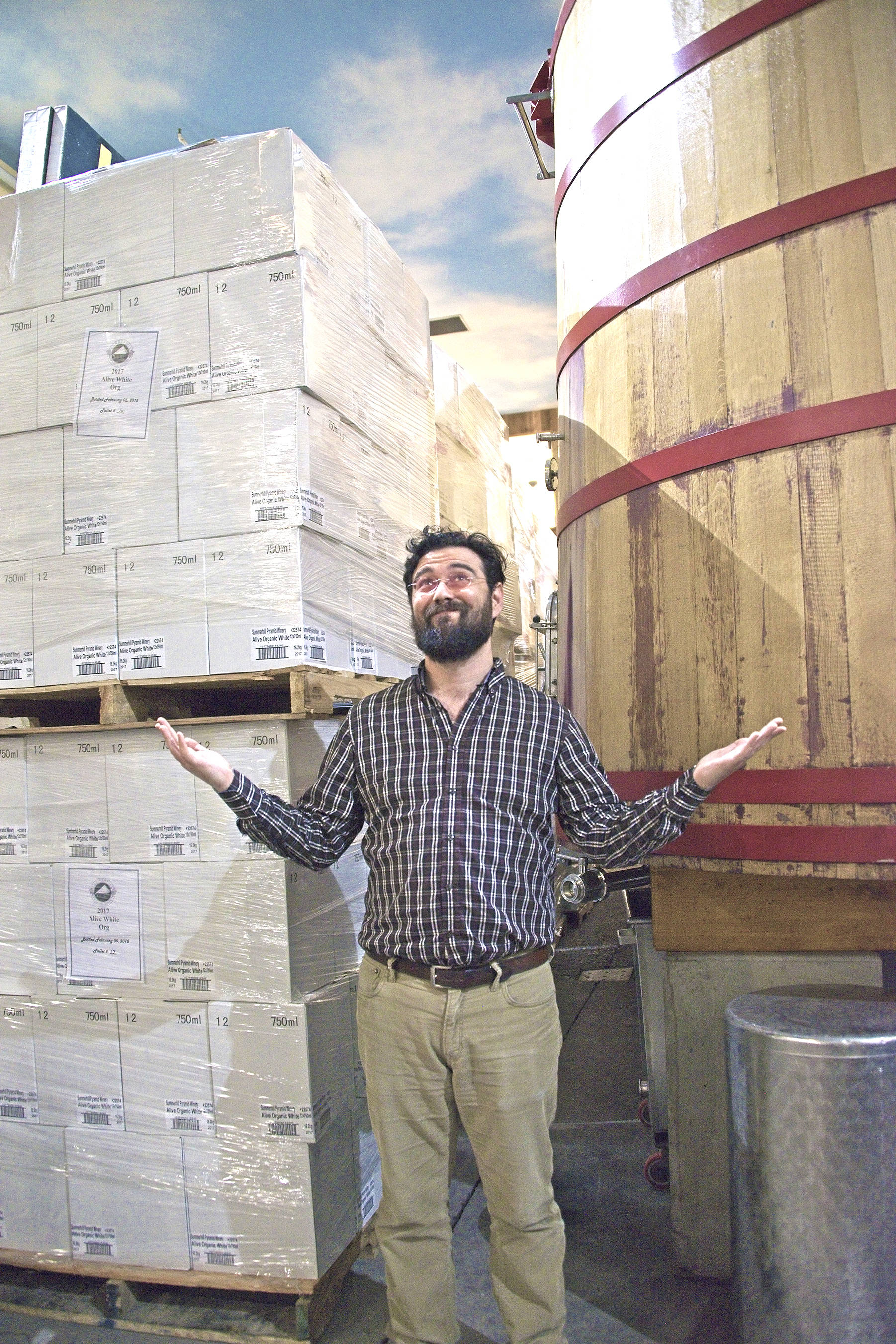- Image: Grant Stoven                                Ezra Cipes of Summerhill Pyramid Winery.