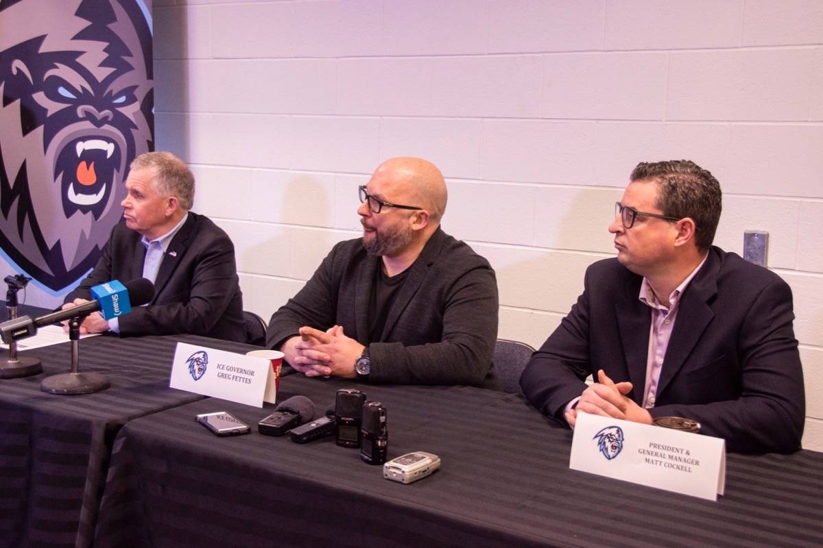 WHL comissioner Ron Robison, along with Kootenay Ice owners Greg Fettes and Matt Cockell formally announced a franchise relocation to Winnipeg Tuesday morning in Cranbrook.
