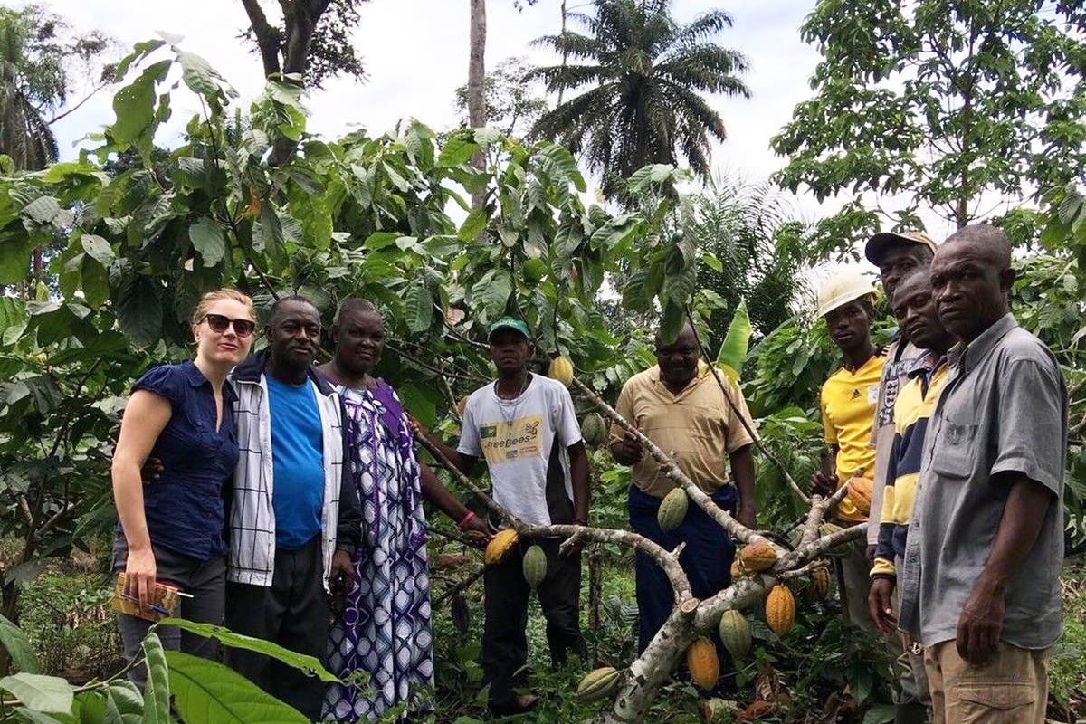 A field work meeting in West Africa. (Photo courtesy of the University of Victoria)