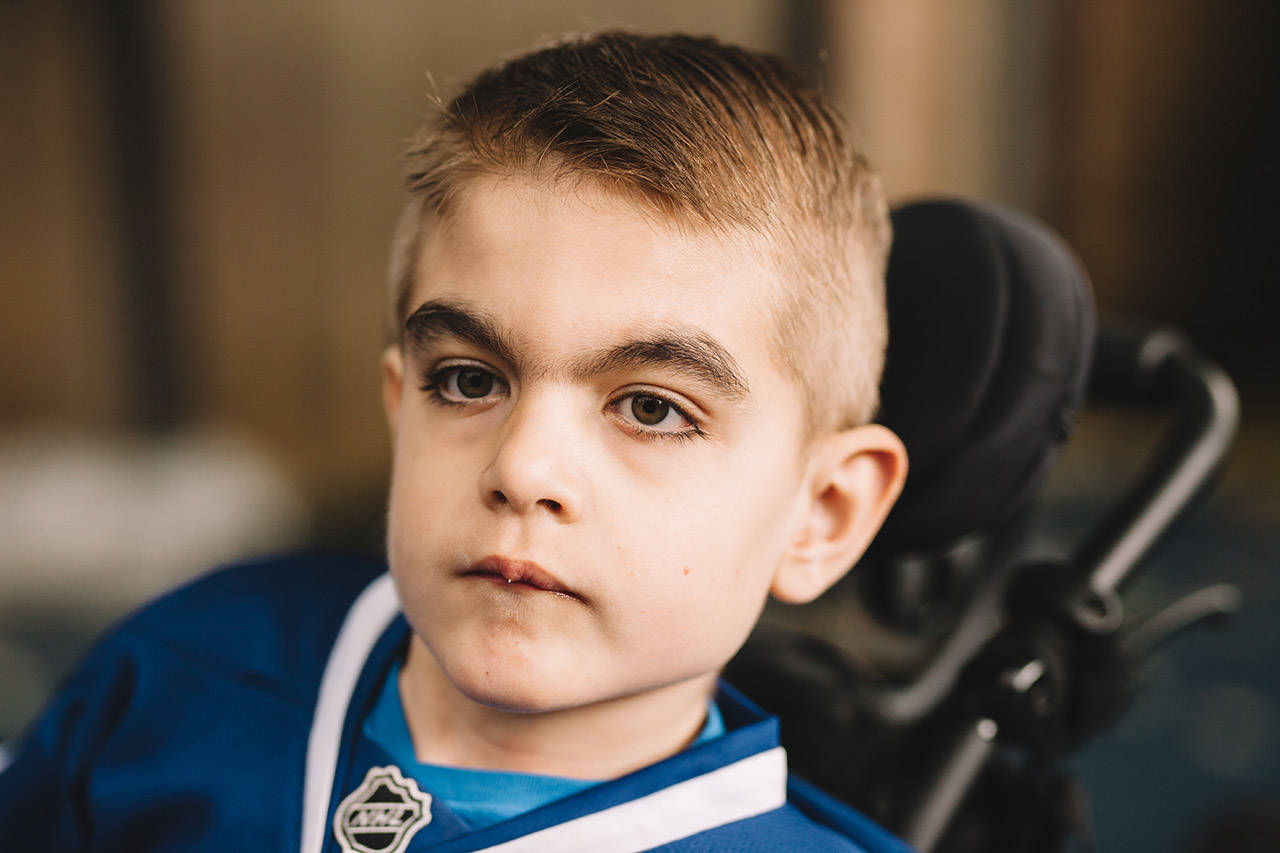 Heston Letcher is eight years old, and lives with Sanfiilippo Syndrome, a terminal and regressive condition. This year he is being featured for the Variety Children’s charity. (File contributed/ Kerena Letcher)
