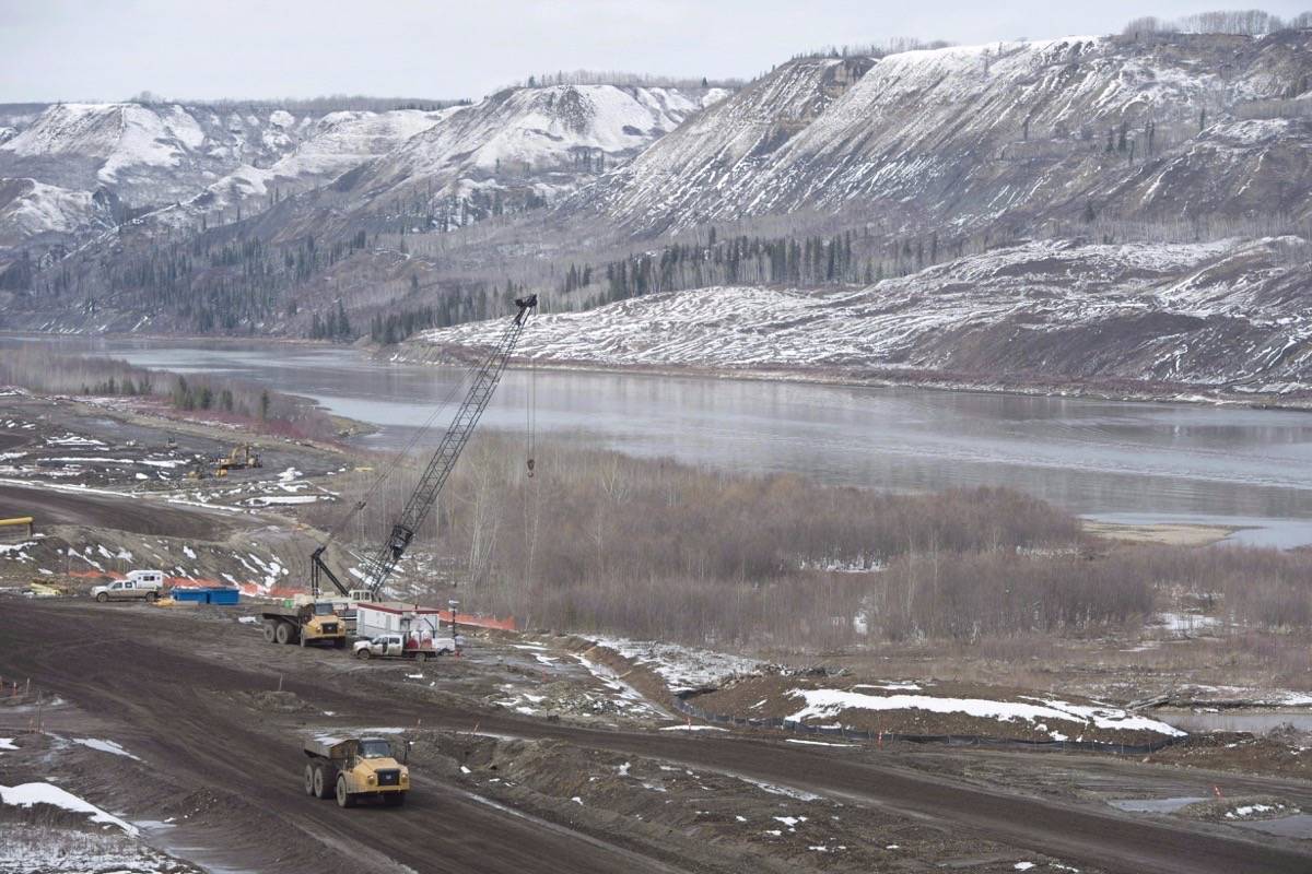 The Site C Dam location along the Peace River in Fort St. John in April 2017. (THE CANADIAN PRESS/Jonathan Hayward)