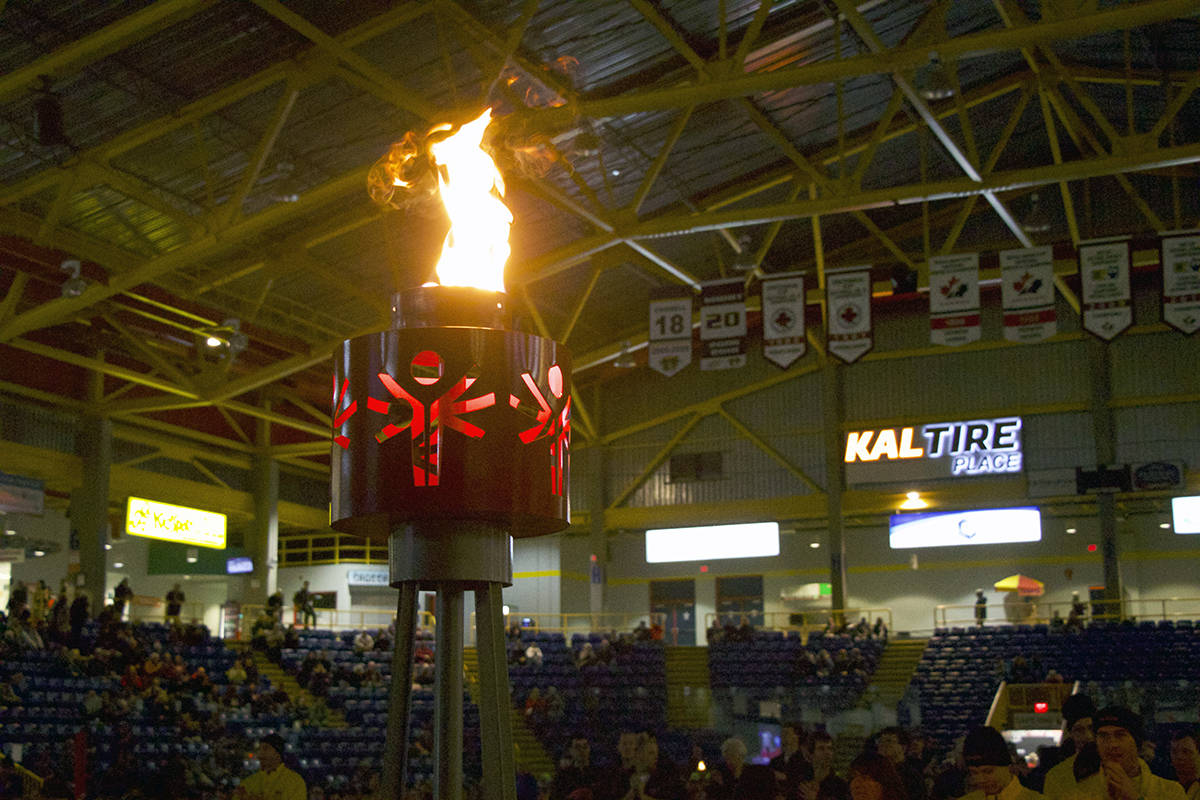 Special Olympics Opening Ceremony at Kal Tire Place. (Brieanna Charlebois - Morning Star)