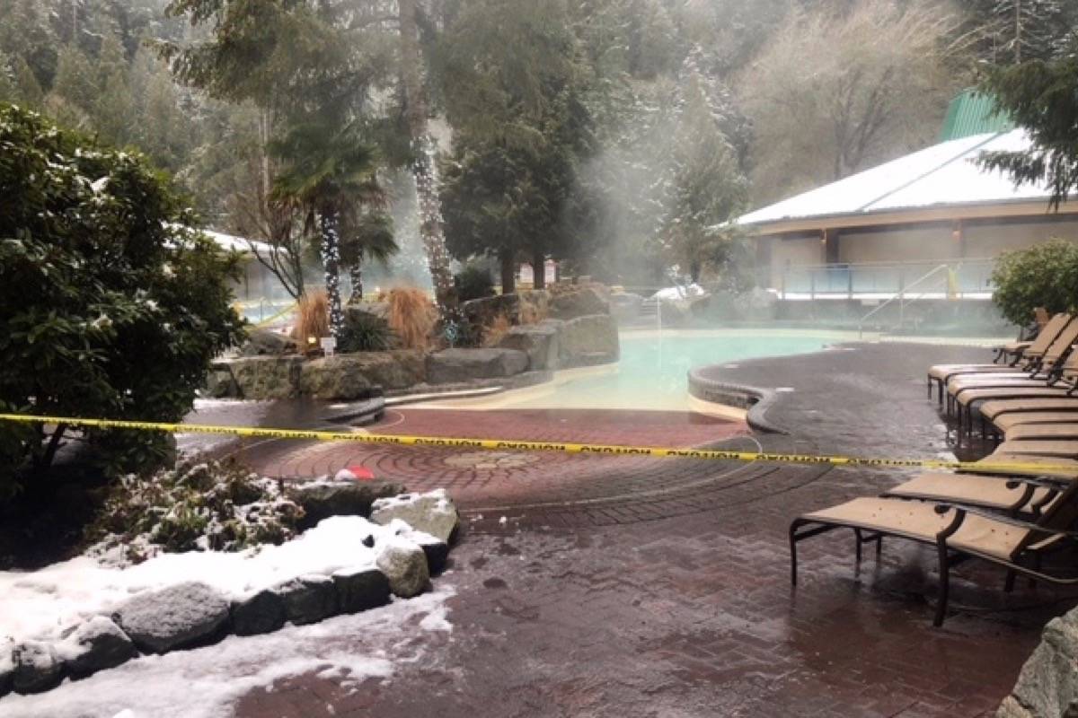 All pools are closed at Harrison Hot Springs until further notice, on Feb. 22, 2019. (Frank Klassen/Black Press Media)