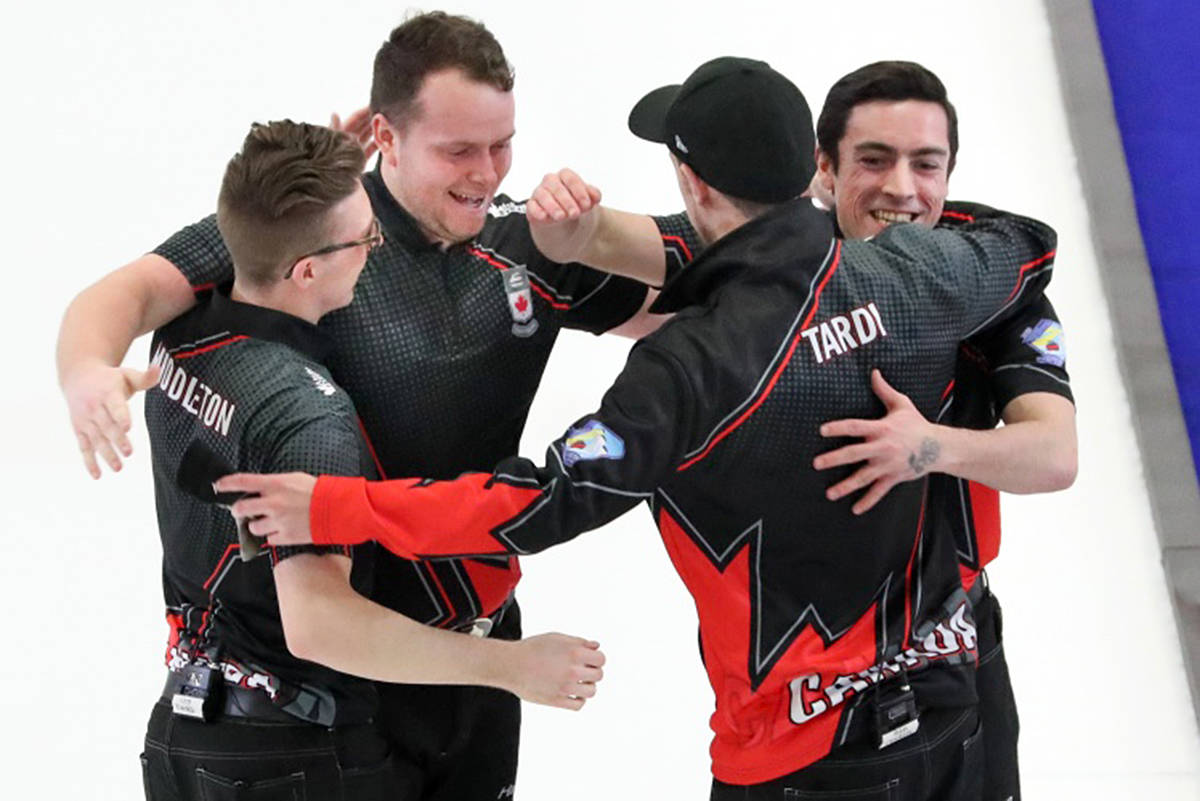 Canada defeat Switzerland to retain world junior men’s title Saturday morning in Nova Scotia. (Richard Gray/WCF)