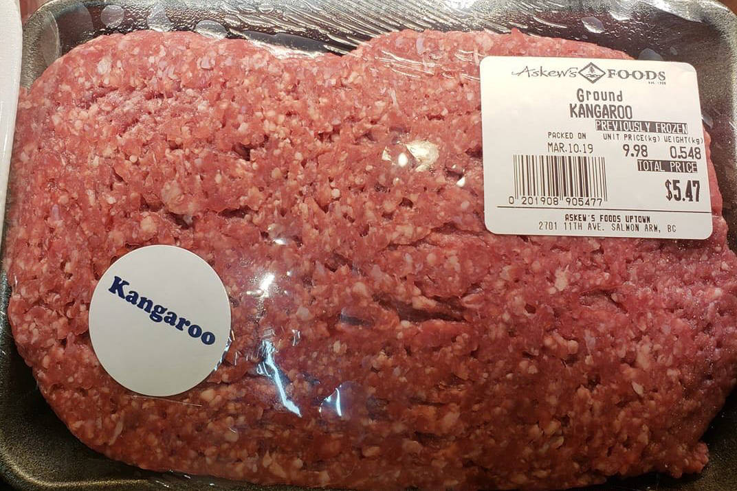 Askew’s Foods in Salmon Arm carries ground kangaroo meat, which was initially brought in as a test run but has become a regular on the meat department shelves after receiving good reviews from both customers and staff. (Facebook image)