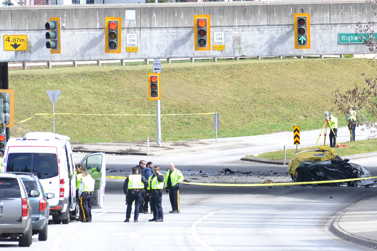 Surrey RCMP say three people are dead after a collision in South Surrey Tuesday morning. (Aaron Hinks photo)