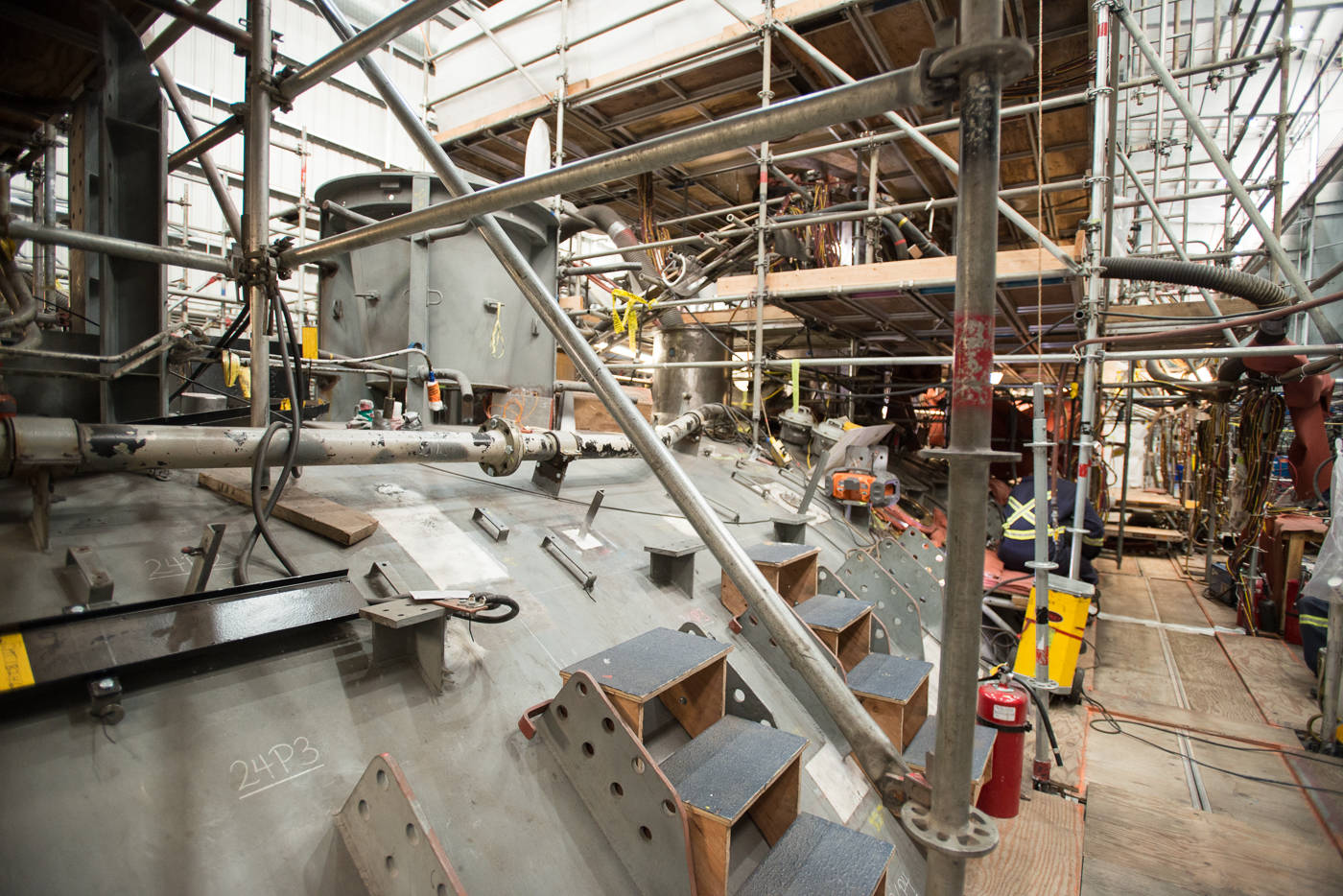 HMCS Corner Brook is currently at Victoria Shipyards undergoing its Extended Docking Work Period (EDWP) and will become the first of the submarines to be equipped with the new Universal Modular Mast being referred to as a “game changer.” The submarine saw a small fire on Monday afternoon. (Keri Coles/News staff)