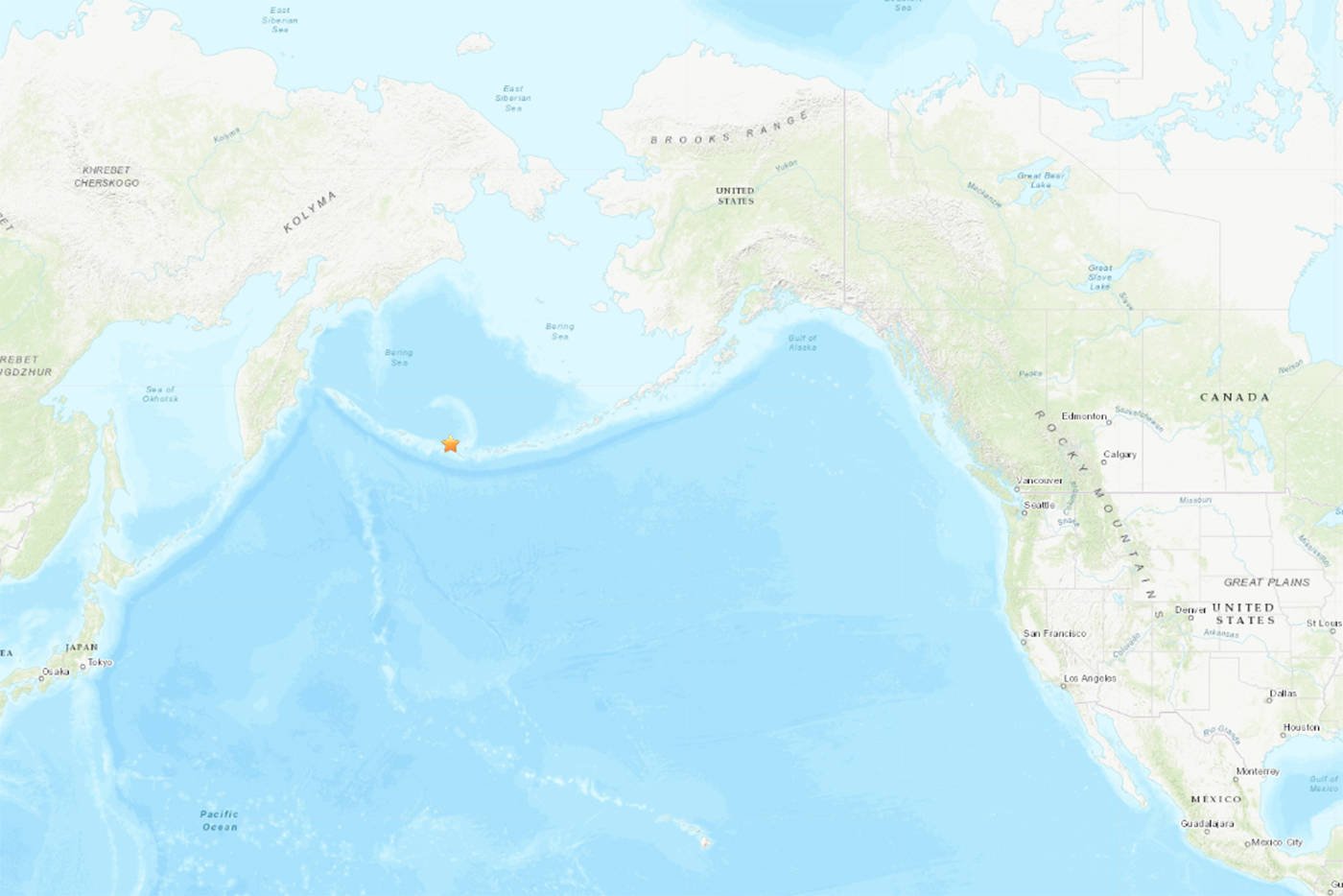 The strong 6.5 magnitude earthquake occurred in the Rat Islands of the western Aleutians at 1:35 p.m. (earthquake.usgs.gov)