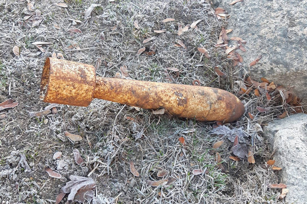 A deactivated ordinance was found in Krestova. (Facebook photo)                                A deactivated ordinance was found in Krestova. (Facebook photo)