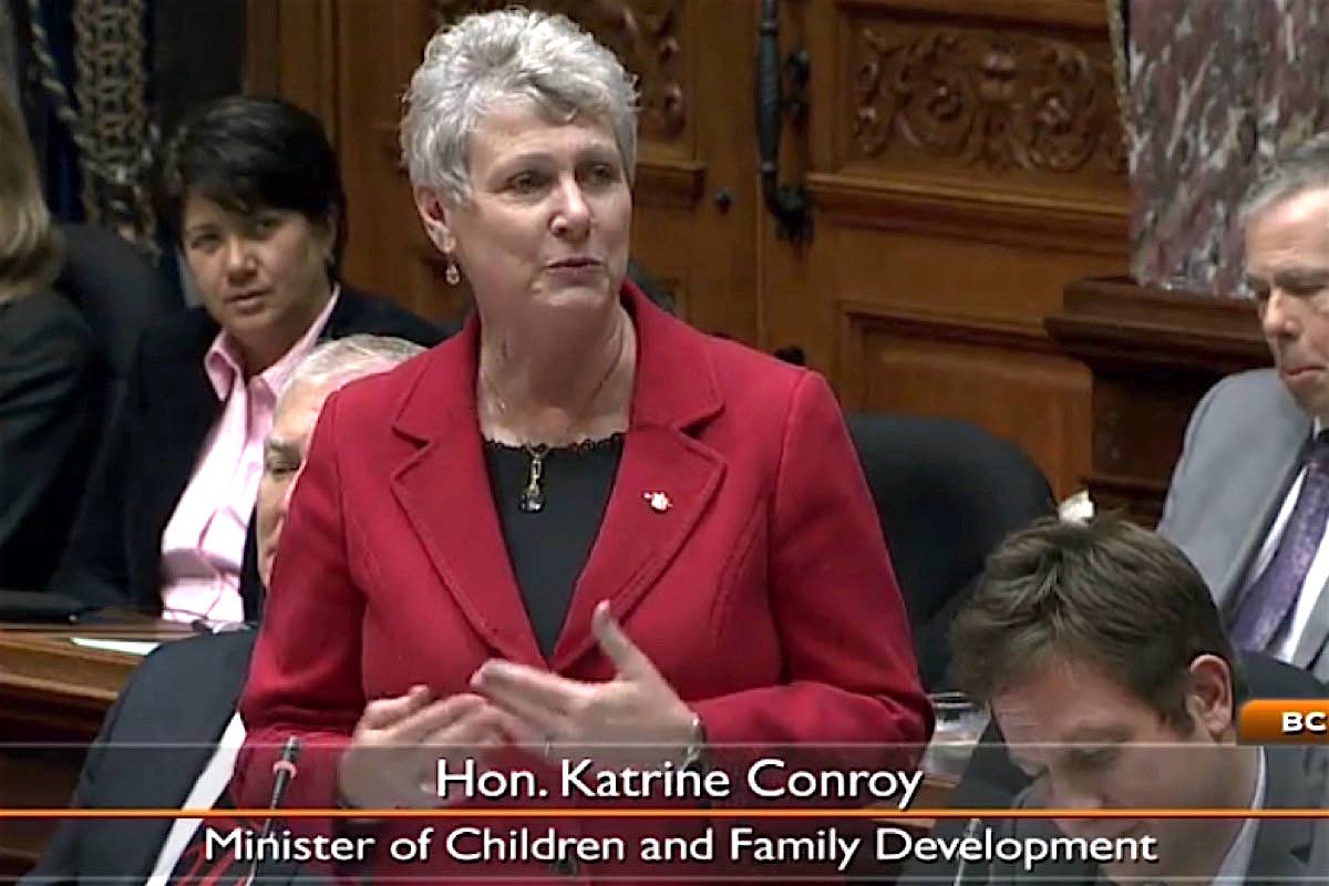 Katrine Conroy says two days of Columbia River Treaty negotiations have been completed in Victoria. Photo: Hansard TV