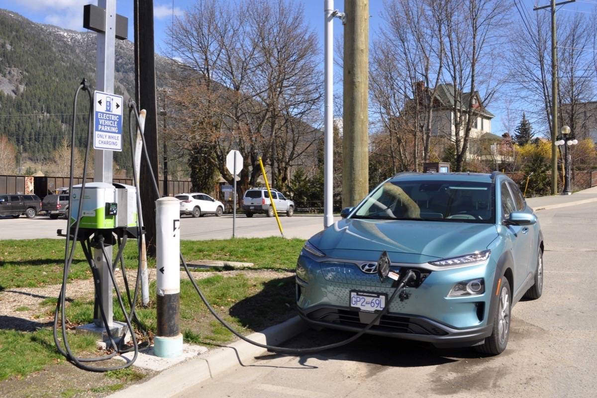 Electric cars, like this one in Nelson, will be the only new passenger vehicles sold in B.C. by 2040. Photo: Tyler Harper