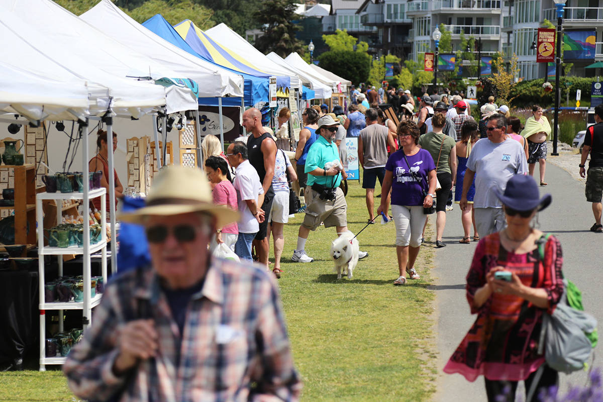 Crowds gathered on the lake front and at the beach stage for art and music during the first afternoon of the 39th annual Harrison Festival of the Arts in Harrison Hot Springs. Places like Harrison Hot Springs will be getting more money for tourism-related infrastructure projects. (The Observer file)