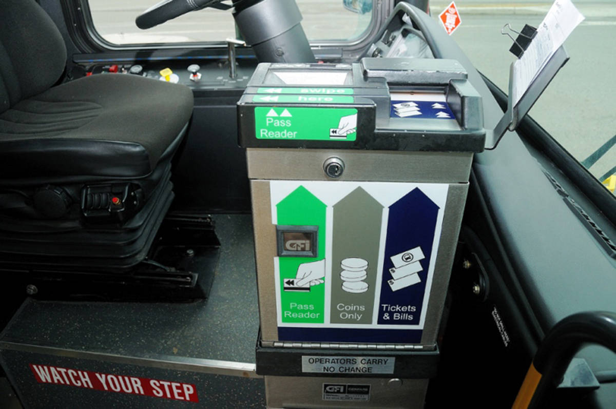 The bus fare box could get the boot, following the City of Victoria’s proposal to drop user fees on BC Transit lines. (Black Press File Photo)