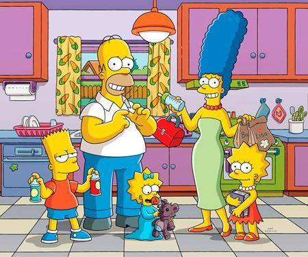 From left, Bart, Homer, Maggie, Marge and Lisa from “The Simpsons.” (THE CANADIAN PRESS/Fox via AP)