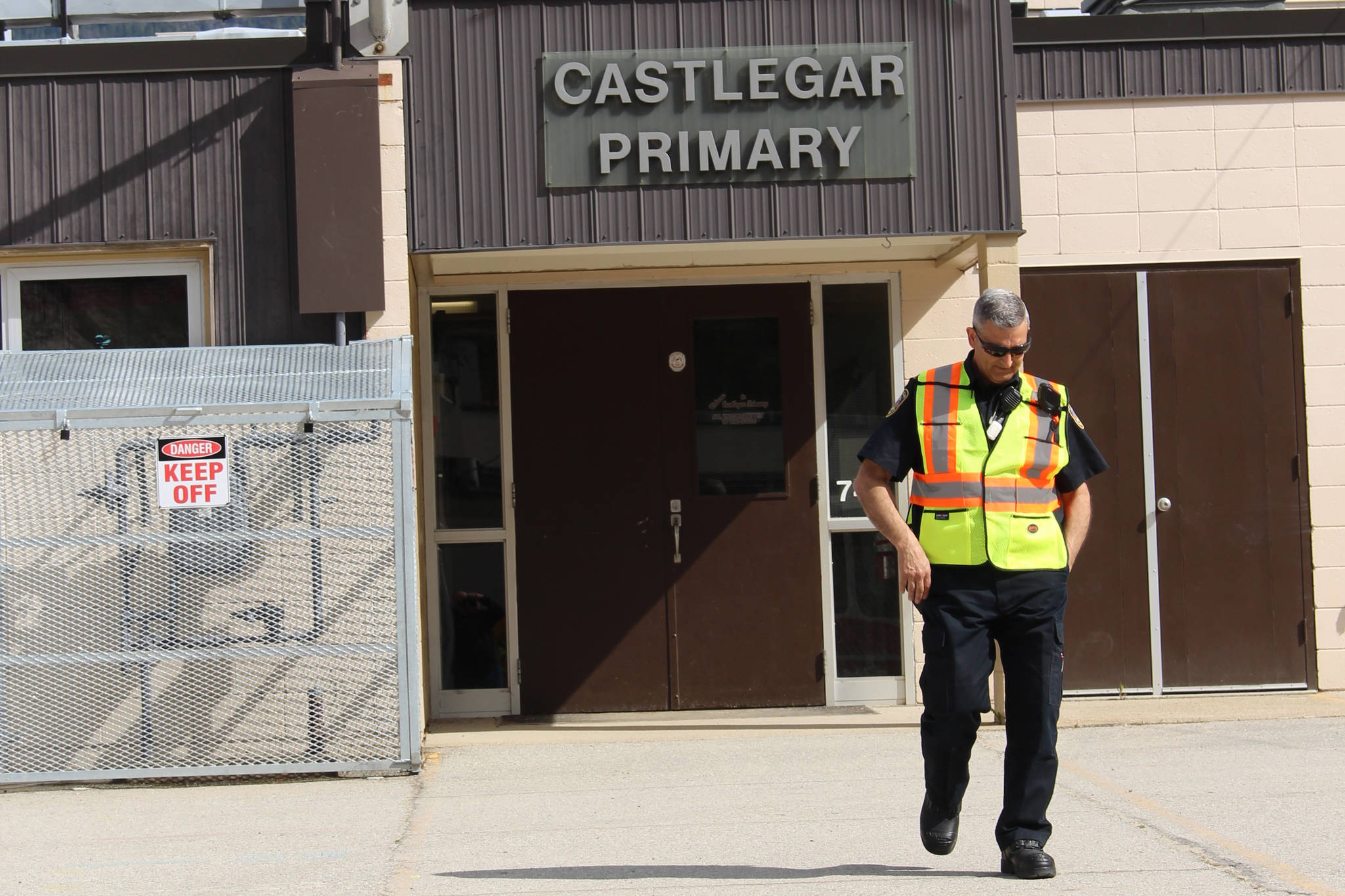 Castlegar fire chief Sam Lattanzio was called to a suspected gas leak at Castlegar Primary School April 15. Photo: John Boivin