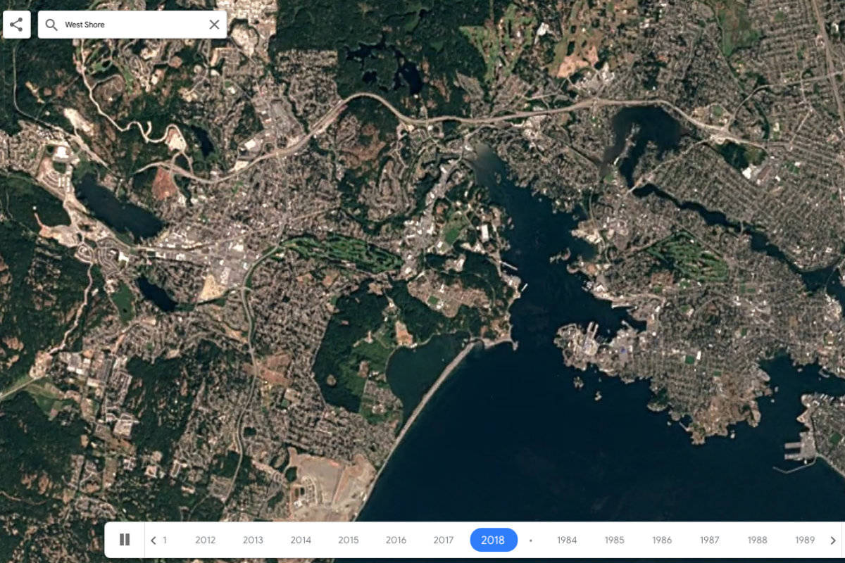 Timelapse reveals the sprawl in one of the busiest regions on the Island (Google screen grab)