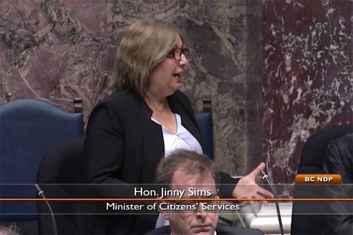 Surrey-Panorama NDP MLA Jinny Sims. (Hansard TV)