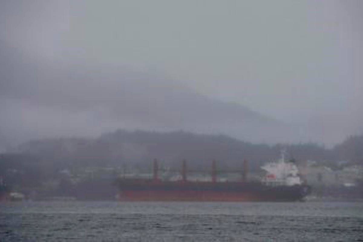 A ship is moored in Prince Rupert, B.C. (THE CANADIAN PRESS/Jonathan Hayward)