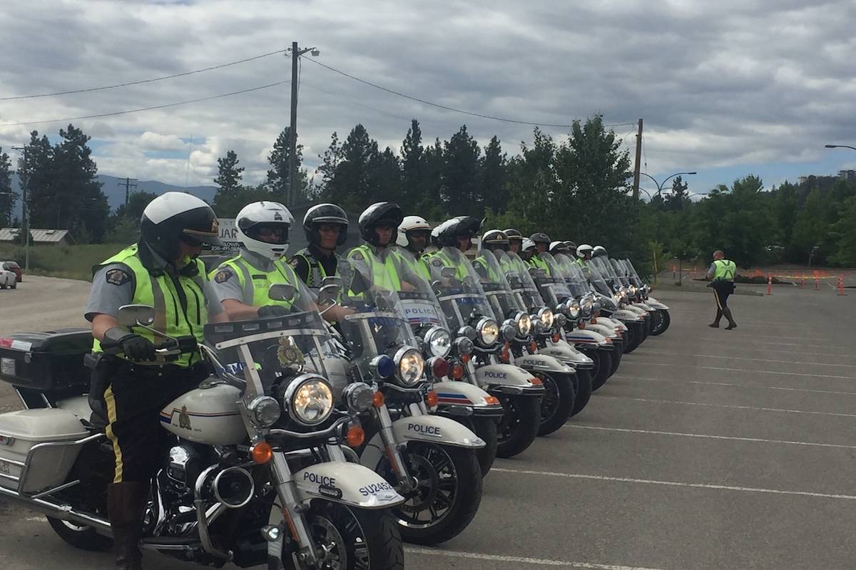 RCMP Motorcycle Operators Course at UBCO Campus in Kelowna (Laryn Gilmour/Black Press Media)
