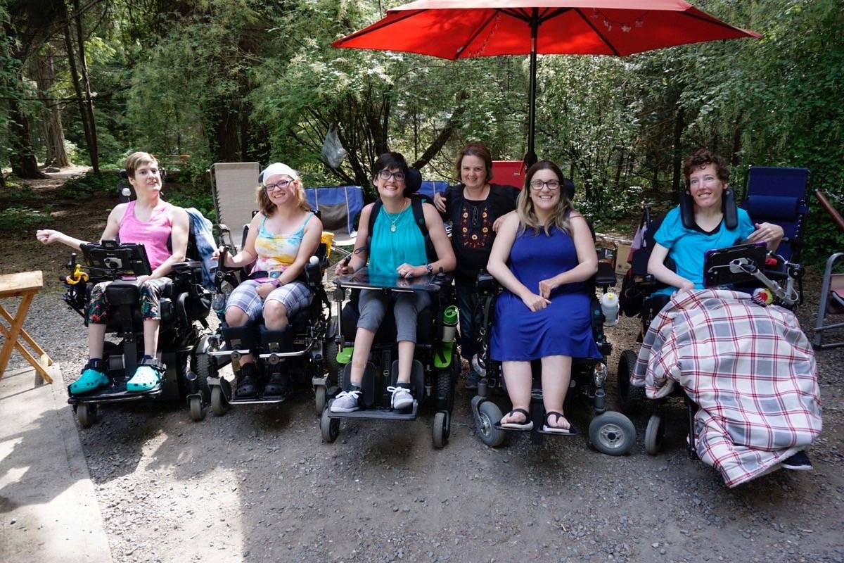 Karly Blats photo                                From left: Haylie, Janelle, Carly, Courtney, Angela and Chelsea, are on their annual camping trip at Rathtrevor Beach Provincial Park.