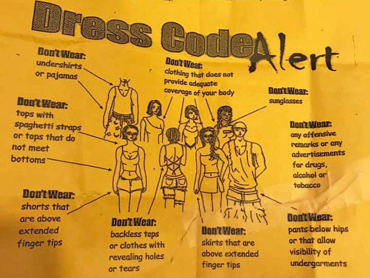 A copy of HSS’s new dress code (Facebook photo)
