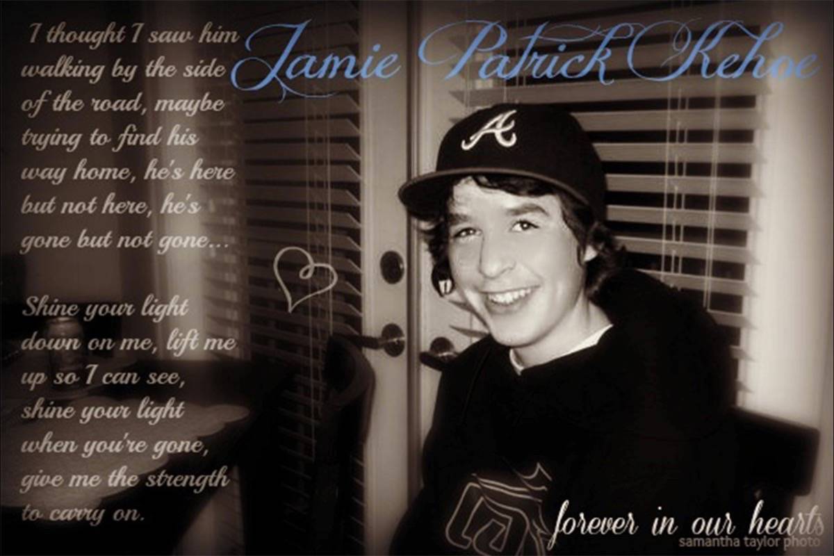 Jamie Patrick Kehoe, 18, was stabbed to death on a Surrey bus in 2011. (Facebook image)