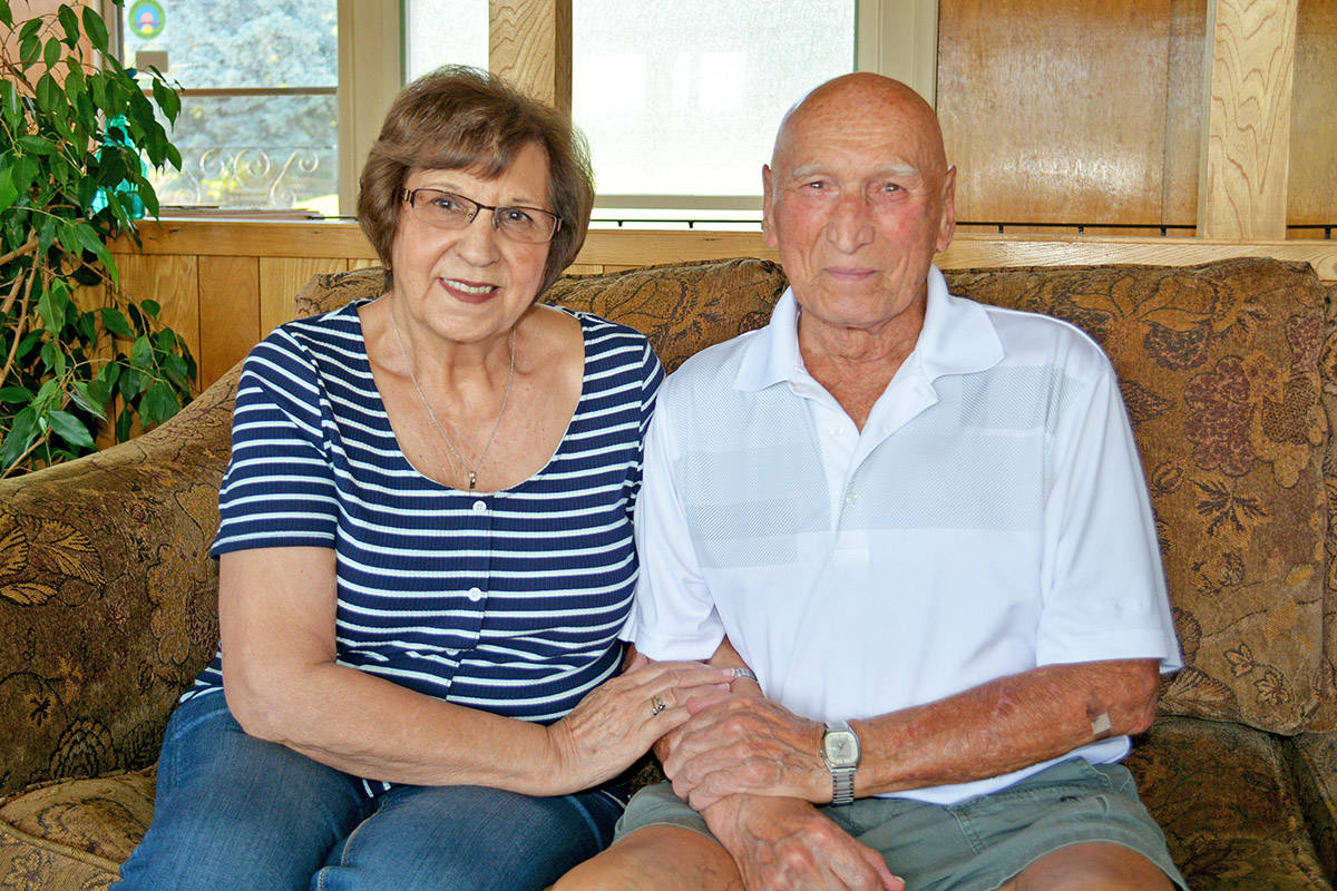 Birth siblings Donna Smith of Abbotsford (left) and Clayton Myers of Williams Lake met each other about 10 years ago. Monica Lamb-Yorski photo