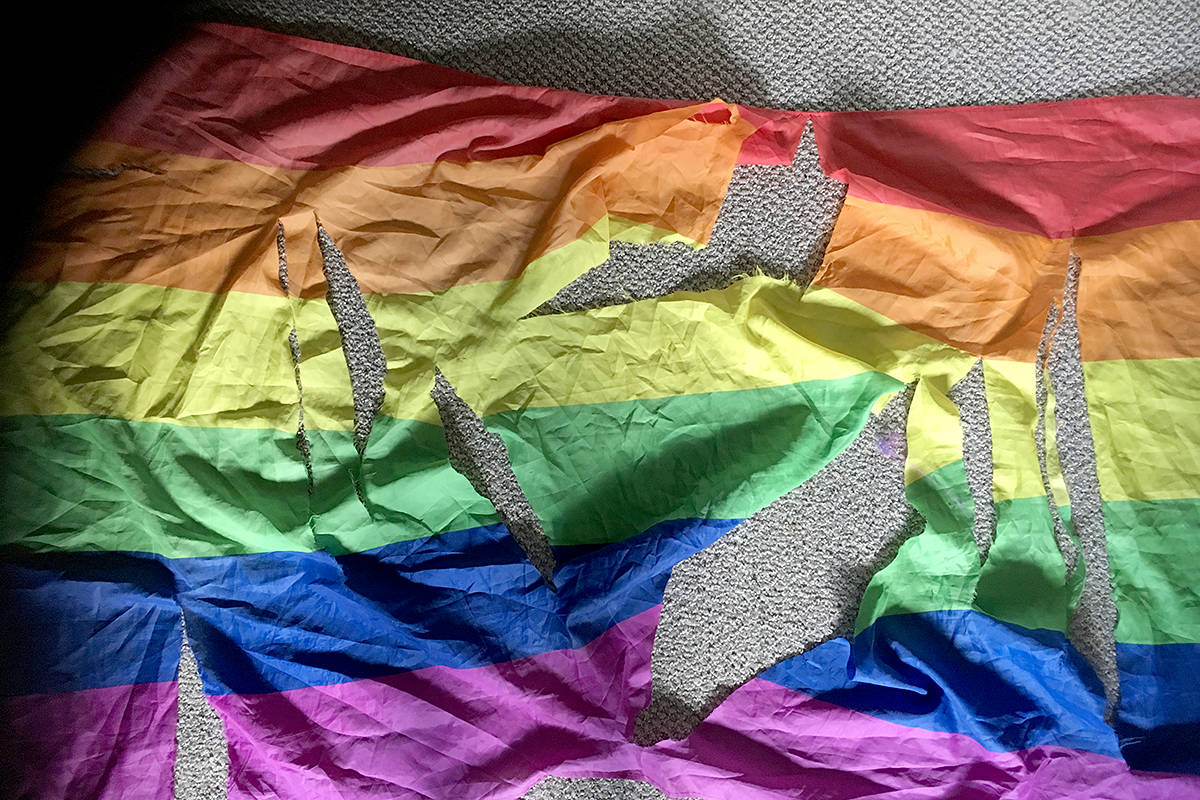 LIa Bishop woke up Tuesday to find her Pride flag had been destroyed and left on her front porch.