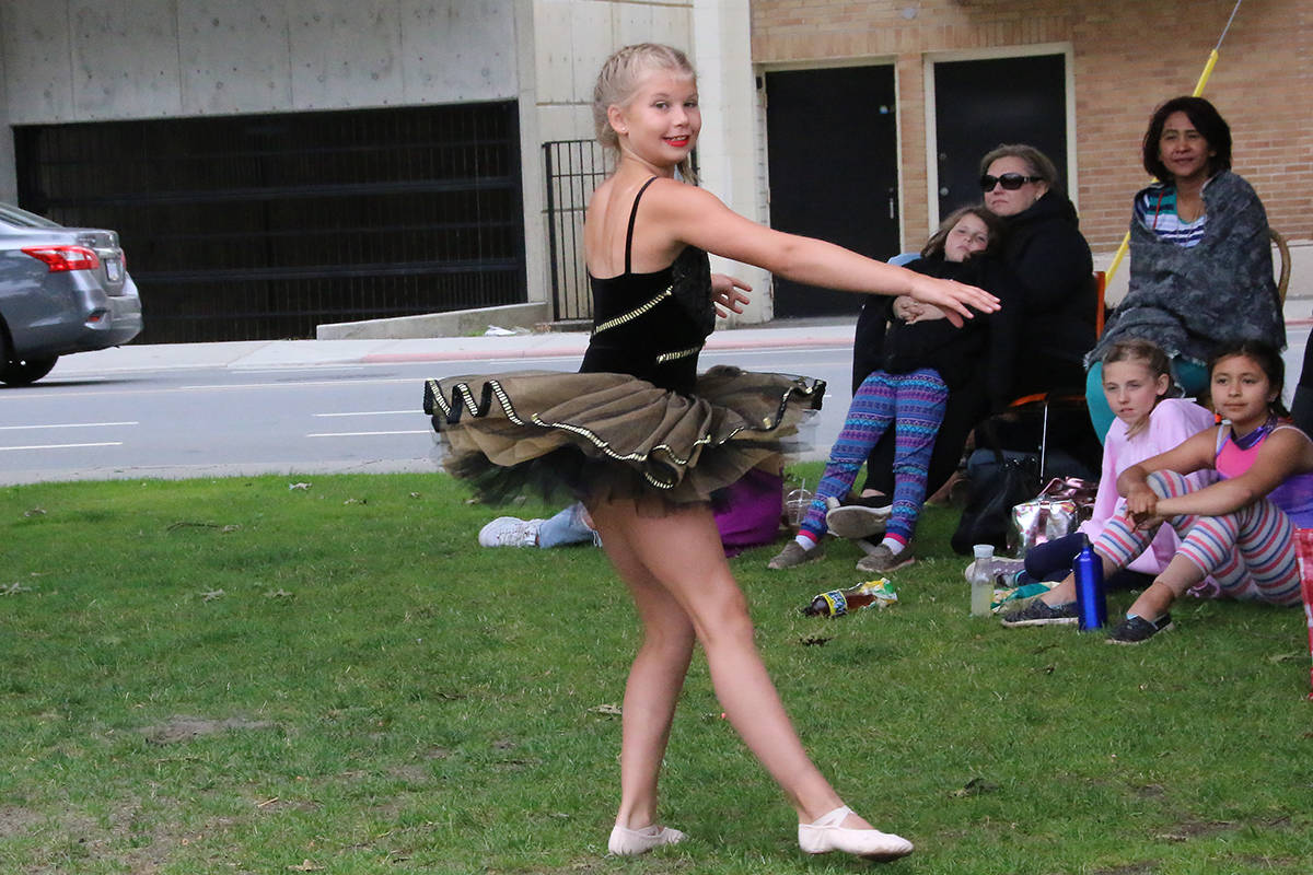 Even when dancers like Kaydence Winter, shown here during Duncan Has Talent finals, perform on the grass, there is room for an appreciative audience that enjoys to watch. (Lexi Bainas/Citizen)