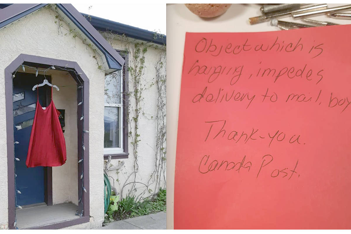 After receiving a note about red dress impeding mail delivery, local woman wants to educate community on MMIWG movement. (Contributed)