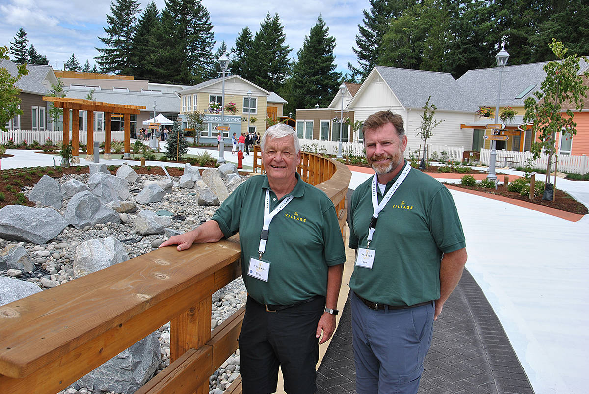 Thousands expected through The Village Saturday, during the open house of the new dementia residence in the Brookswood neighbourhood of Langley. (Roxanne Hooper/Langley Advance Times)
