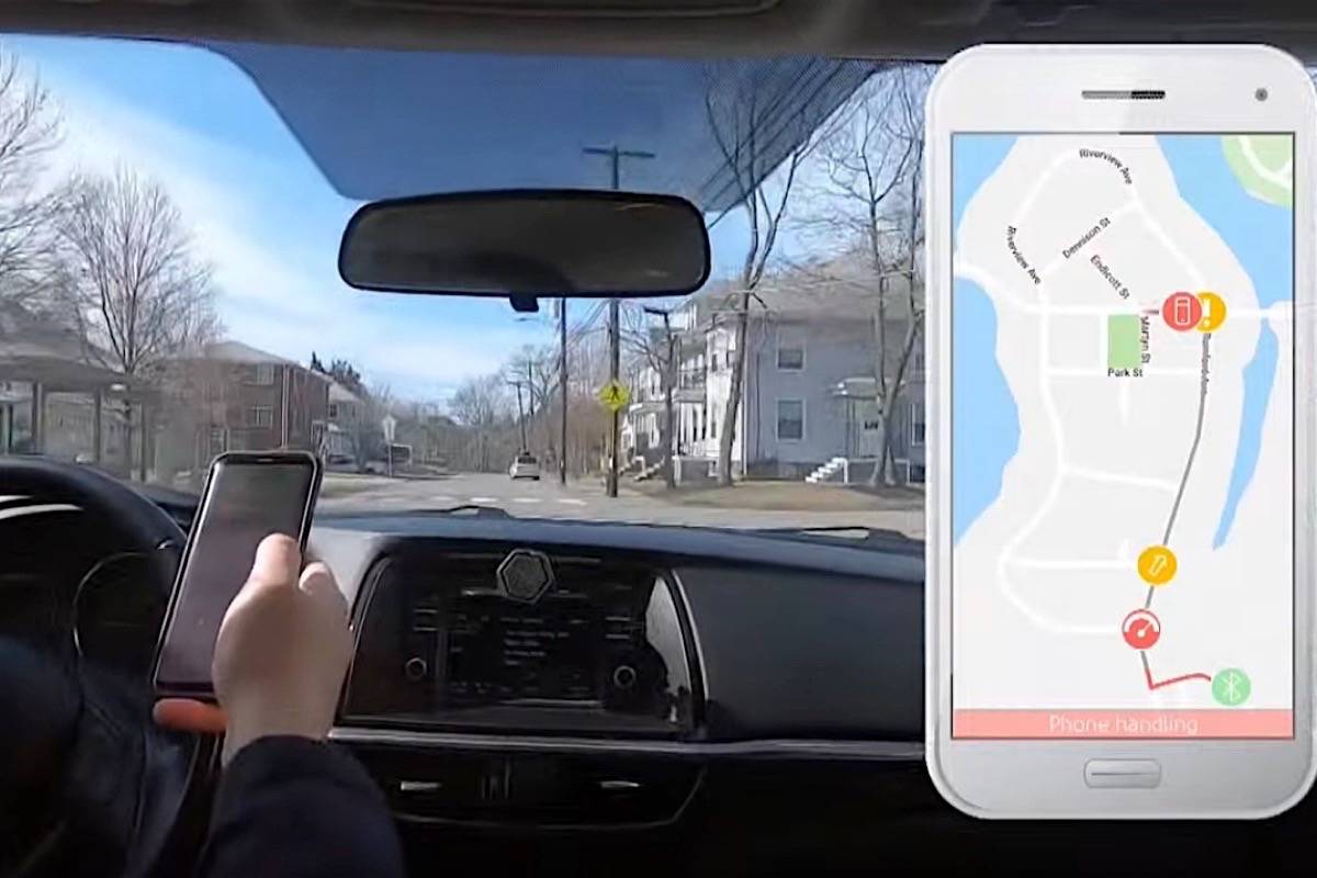 Smartphone app records infractions such as speeding, hard braking and picking up the phone. (ICBC)