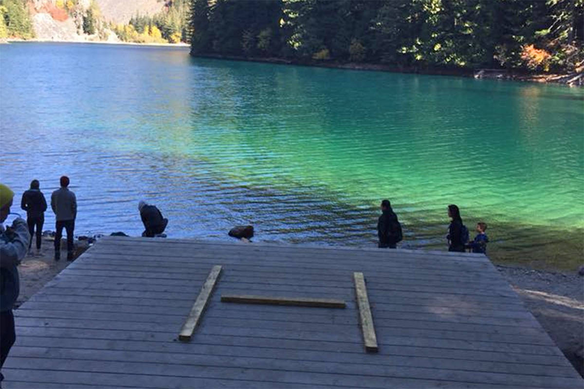 Helipad at Lindeman Lake in the Chilliwack River Valley. (Misty Dowson/Facebook)