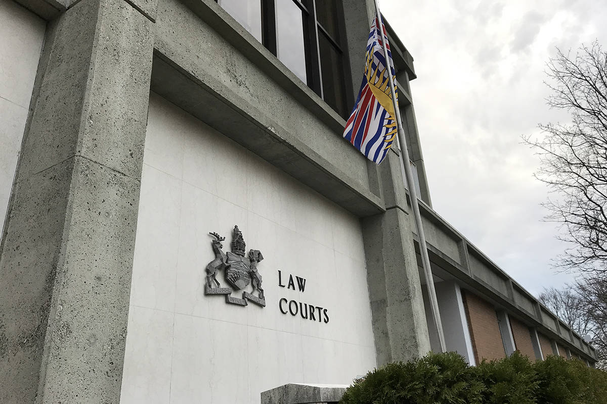 A B.C. Supreme Court judge in Victoria on Tuesday awarded $98,794.86 in damages to a man who alleged he suffered “nervous shock” after witnessing a motorcycle strike his wife as the couple jaywalked across Victoria’s Yates Street. (Black Press Media file photo)