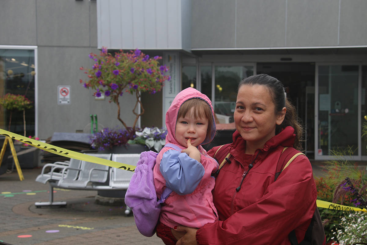 Cheryl Groulx and her daughter Kelea returned books yesterday but wanted to check them out again today only to find the library was closed when they arrived. (Kendra Crighton/News Staff)