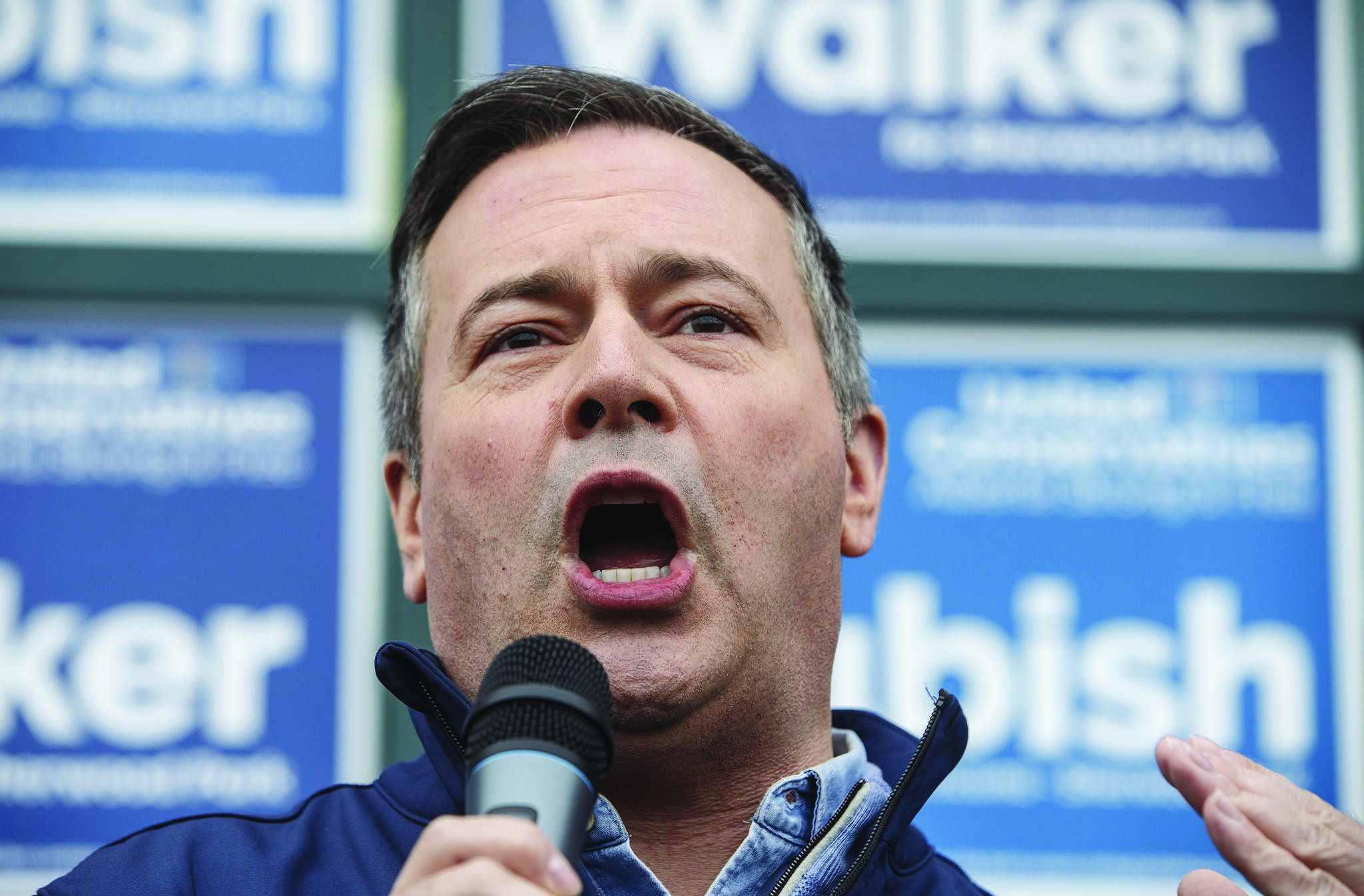 United Conservative Party leader Jason Kenney speaks at a rally before the election, in Sherwood Park Alta, on Monday April 15, 2019. (THE CANADIAN PRESS/Jason Franson)