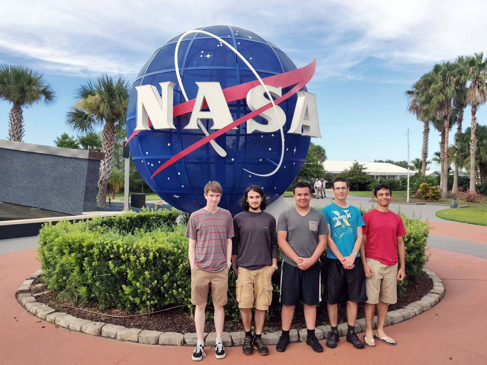 Courtesy of Carl Savage - The team of Ballenas Secondary students that managed to grow alfalfa sprouts in space! Alexander Marshall, Marco Ioffredi, Robert Lachance, Victor Kamel and Filipe Canavarro Pereira.