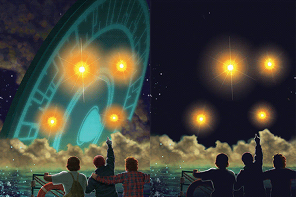 A new coin released by the Royal Canadian Mint depicts a famous UFO encounter in Shag Harbour, Nova Scotia in 1967. The coin has a special glow-in-the-dark feature that shows two different perspectives.