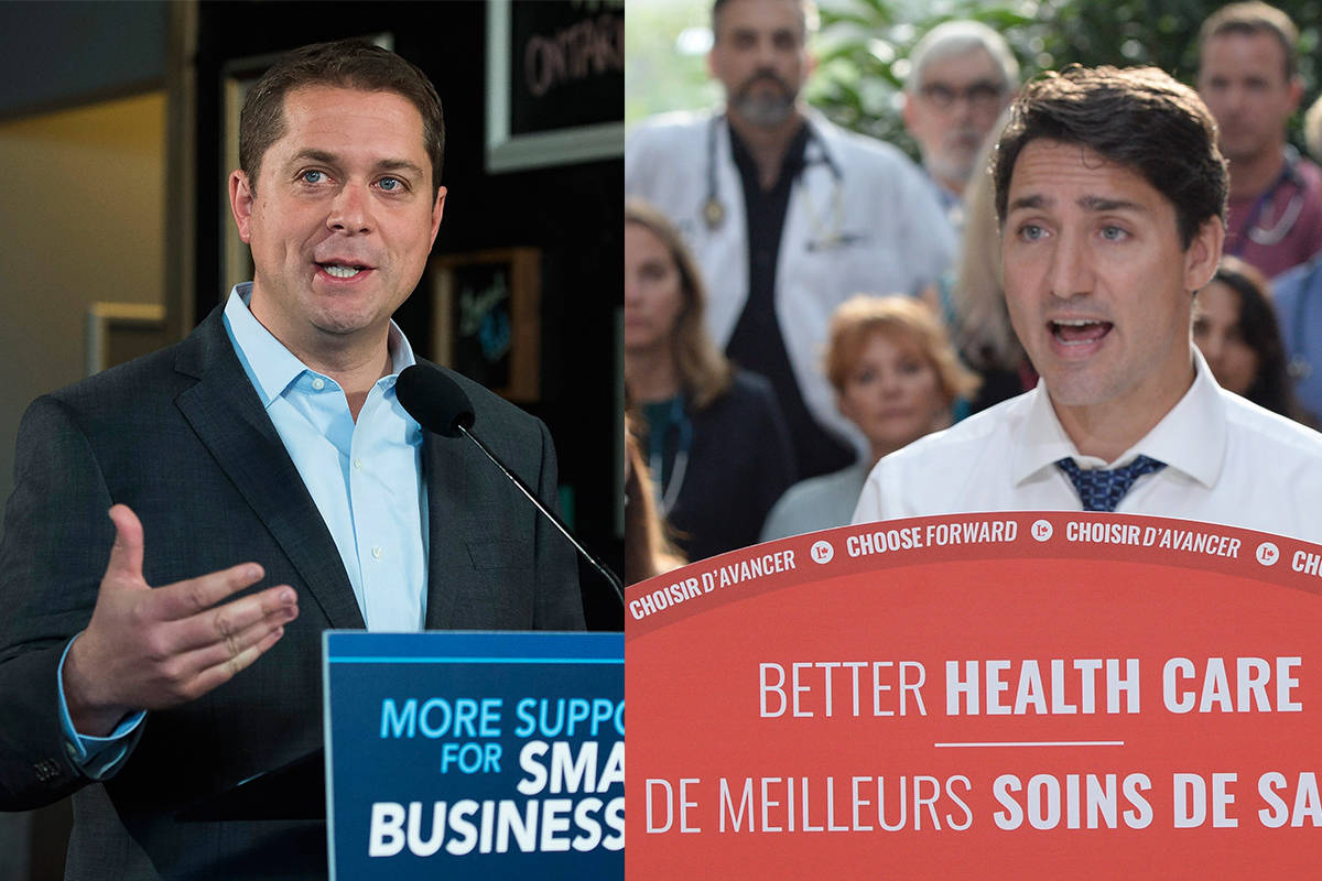 Conservative Leader Andrew Scheer and Liberal Leader Justin Trudeau. (The Canadian Press)