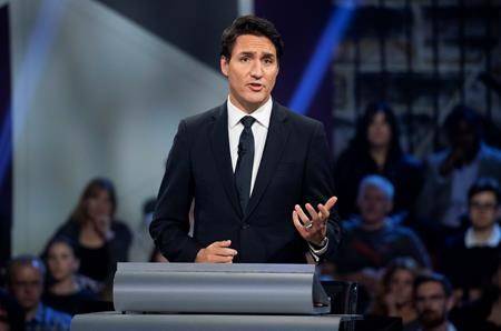 Liberal leader Justin Trudeau responds to a question during the Federal leaders debate in Gatineau, Que. on Monday October 7, 2019. THE CANADIAN PRESS/Sean Kilpatrick