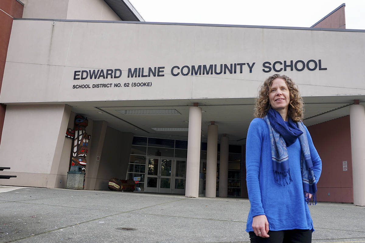 EMCS principal, Laura Fulton, is responsible for the safety of students at the Sooke’s high school. (Dawn Gibson/Sooke News Mirror)