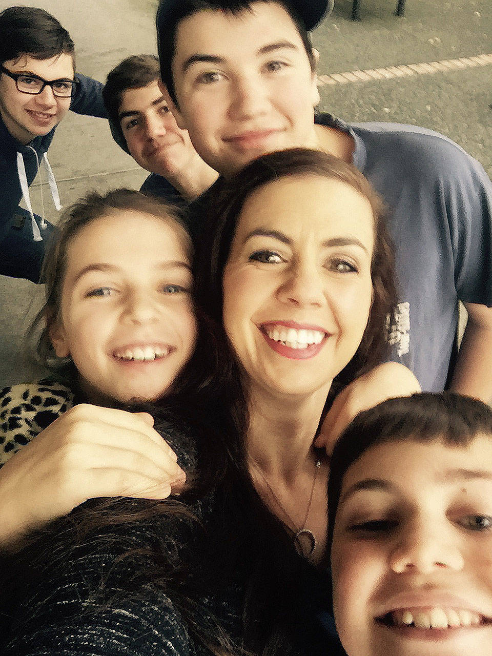 Marina Miller (center) and her five siblings have found some much needed help in Sooke. Otter Point dental is donating $35,000 of dental work to the children. (contributed)