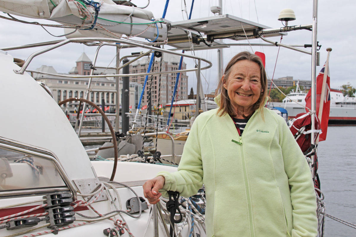 77-year-old Jeanne Socrates became the oldest person to sail around the world solo, non-stop and unassisted on Sept. 7, 2019. (Black Press Media File Photo)