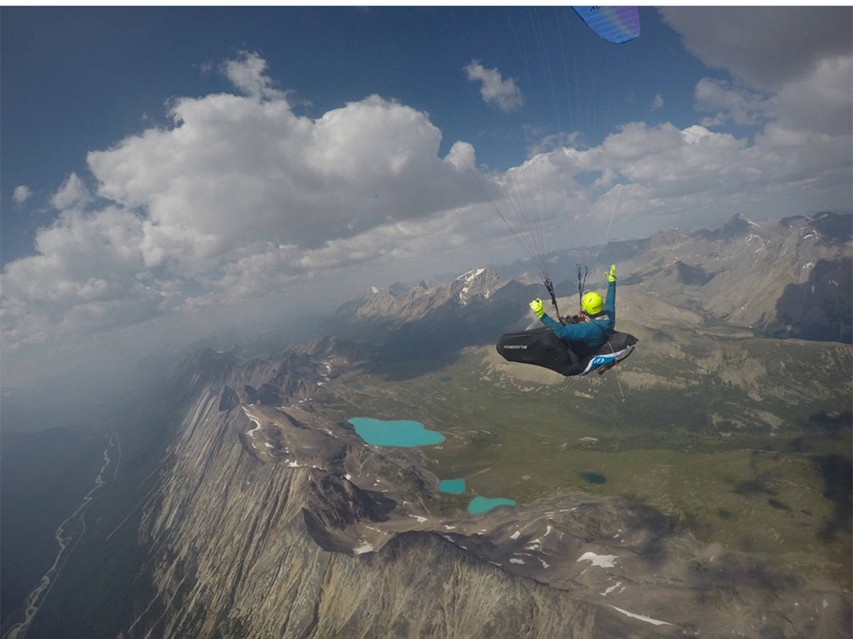Paragliding above the Endless Chain Ridge in Jasper National Park. (Contributed)