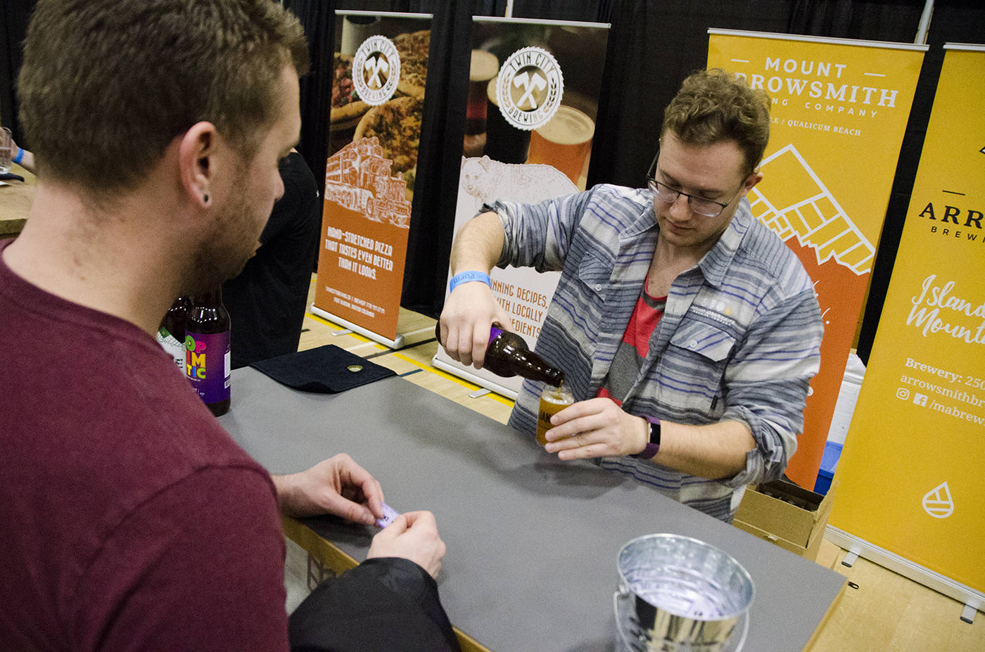 Mount Arrowsmith Brewing was one of 14 breweries represented at the first North Island Craft Beer Festival this past weekend at the Campbell River Community Centre. After the success of this year’s event, organizers have announced it’s now an annual celebration and will get to work on planning the second one to make it even better. Photo by Mike Davies/Campbell River Mirror