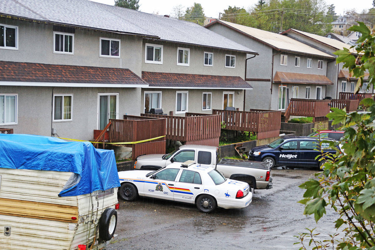 RCMP investigating a fatal stabbing in the 400 block of Ninth Ave. West on Oct. 18 2017. (The Northern View file photo)