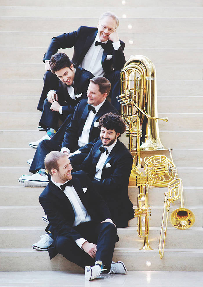 The Canadian Brass, considered by many to be the “world’s most famous brass band,” comes to Victoria on Dec. 21, when they’ll perform with the Victoria Symphony at the Farquhar Auditorium. Photo by Bo Huang