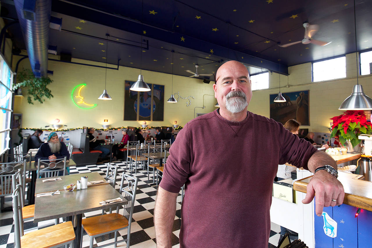 Dec. 12, 2019 – Brun Dahlquist, owner of Pluto’s Restaurant, was happy to learn he’d get a one-year lease extension after he was told the restaurant would be demolished to make way for condominiums. (Nicole Crescenzi/News Staff)