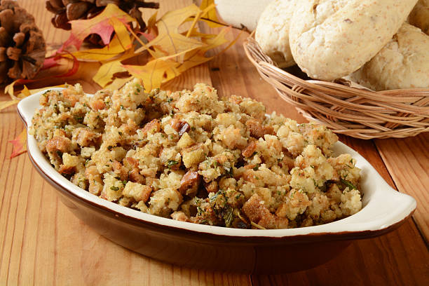 A traditional stuffing recipe might include celery, onion, cranberries and herbs like sage or parsley. (The Canadian Press)